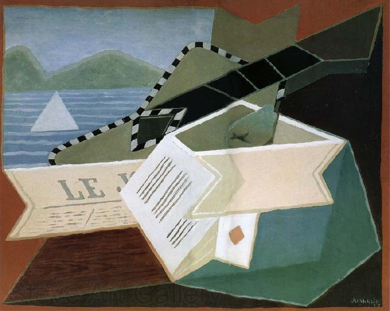 Juan Gris Guitar in front of the sea Norge oil painting art